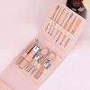 12 In 1 Nail Clippers Beauty Tool Portable Set In Pink Leather Bag 02 12 In 1 Nail Clippers Beauty Tool Portable Set In Pink Leather Bag