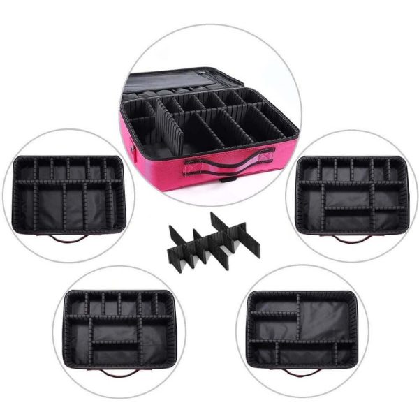 Professional Makeup Bag Organizer For Makeup Artist With Adjustable Dividers 03 Professional Makeup Bag Organizer For Makeup Artist With Adjustable Dividers