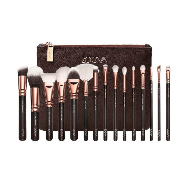 حقيبة مكياج زويفا مع 15 فرشاة مكياج مع 15 فرشاة