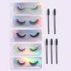 5 Pairs Volumized False Eyelashes & 5 Pcs Disposable Brush With Storage Bag