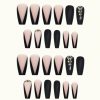 24 Pcs Nails Press-On Manicure Kit – Black