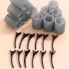 Large Hair Rollers Self Grip Salon Hairdressing Curlers 12 Pack - Gray 02 Large Hair Rollers Self Grip Salon Hairdressing Curlers 12 Pack - Gray