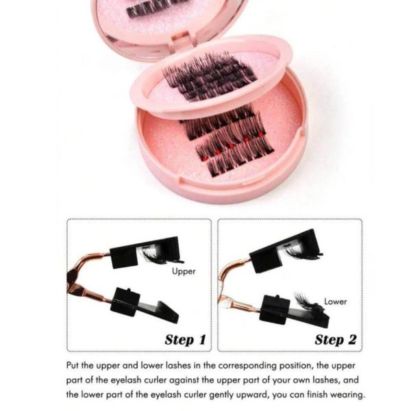 طقم مشبك تجعيد الرموش الاصطناعية المغناطيسي