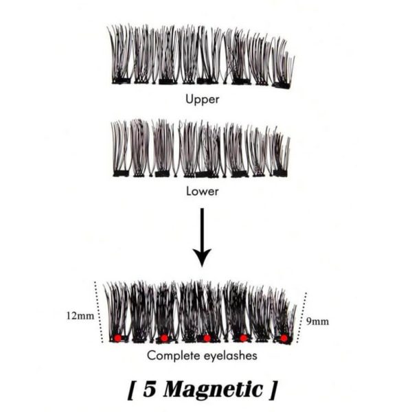 طقم مشبك تجعيد الرموش الاصطناعية المغناطيسي