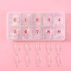 Oval Shaped Fake Clear Nail Tips For Acrylic Nails Full Cover 10 Sizes