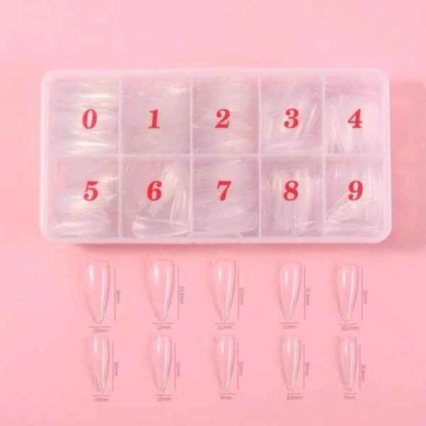 Oval Shaped Fake Clear Nail Tips For Acrylic Nails Full Cover 10 Sizes 01 Oval Shaped Fake Clear Nail Tips For Acrylic Nails Full Cover 10 Sizes