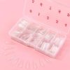 10 Sizes Oval Shaped Fake Clear Nail Tips For Acrylic Nails Full Cover