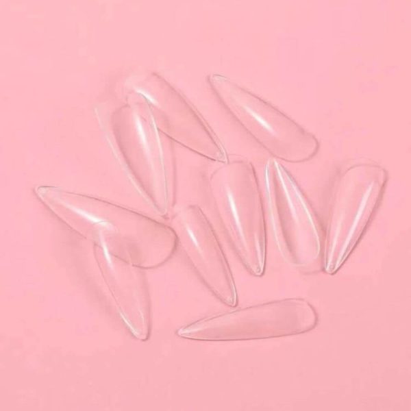 10 Sizes Oval Shaped Fake Clear Nail Tips For Acrylic Nails Full Cover