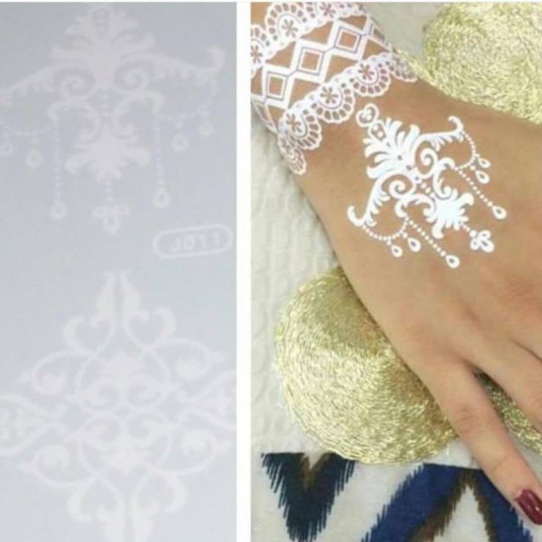 White Waterproof Realistic Long Lasting Temporary Tattoo