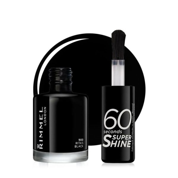 60 Seconds Super Shine Nail Polish - N.900 - Rita's Black