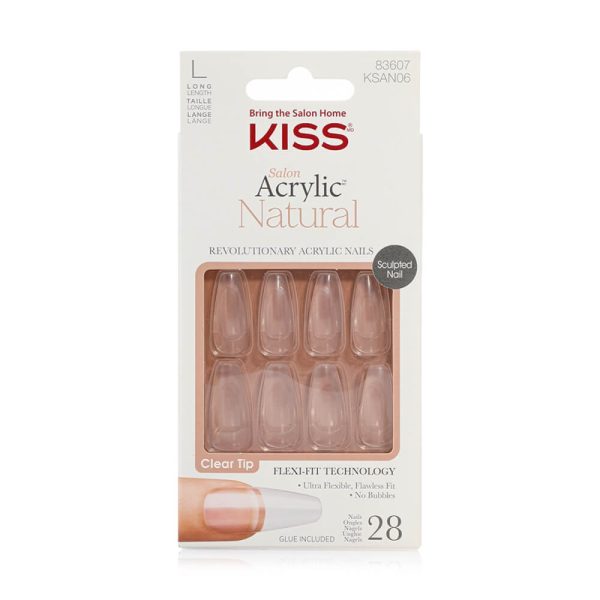 Salon Acrylic Natural Nails - Crystal