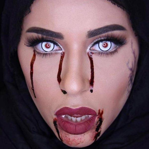 Let Me In Horror Contact Lenses White Terminator