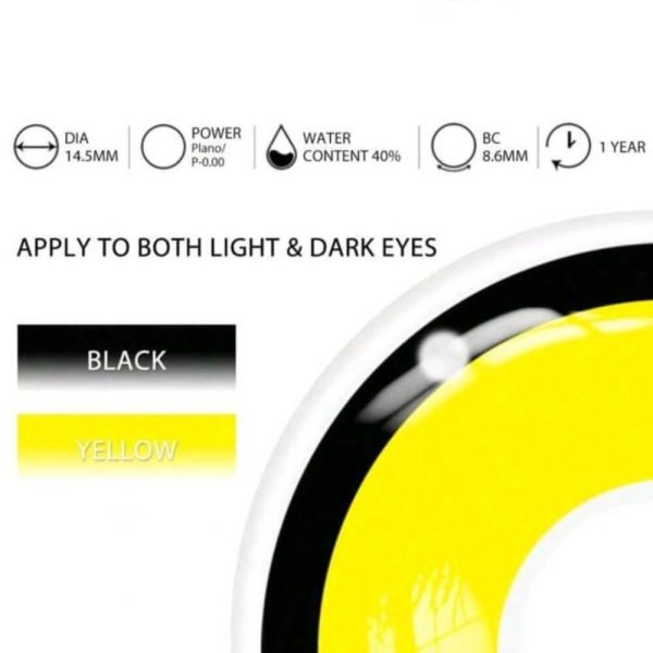 عدسات كويتية عدسات كويتية رعب أصفر وأسود