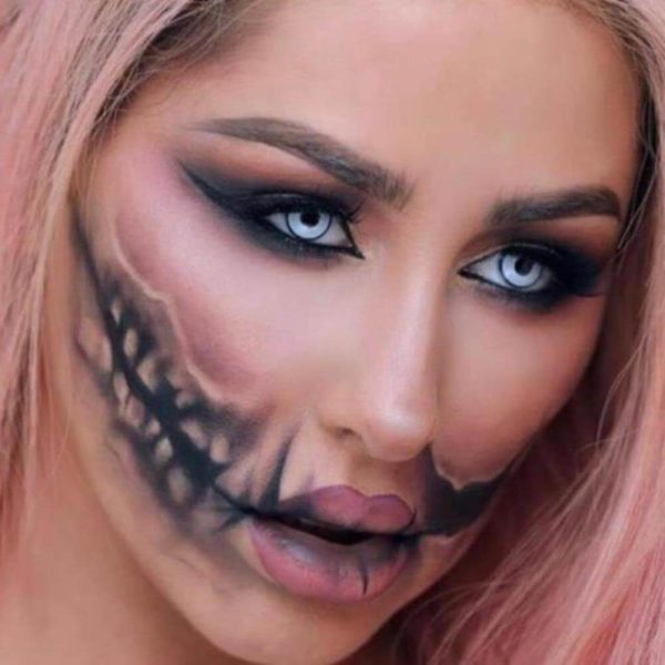 Kuwaitia Lenses Horror Light Blue With Black Circle Frame 01 Kuwaitia Lenses Horror Light Blue With Black Circle Frame