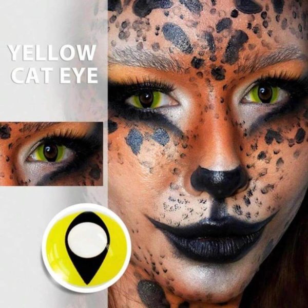 عدسات كويتية عدسات قطة صفراء مرعبة