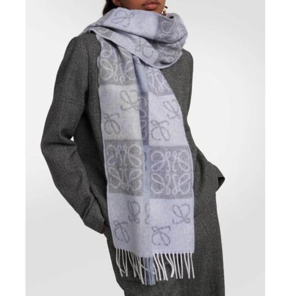 وشاح لويفي كاشمير رمادي