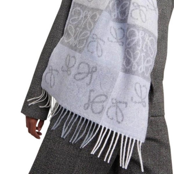 وشاح لويفي كاشمير رمادي