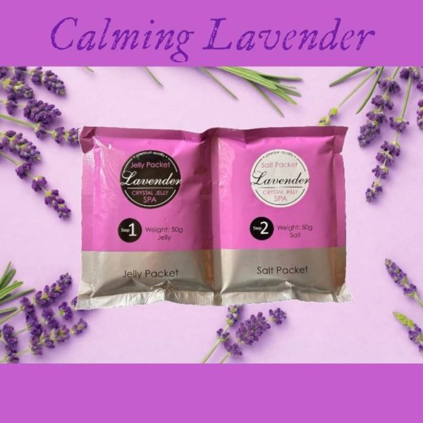 Crystal Jelly Spa Jelly Packet & Salt Packet Calming Lavender