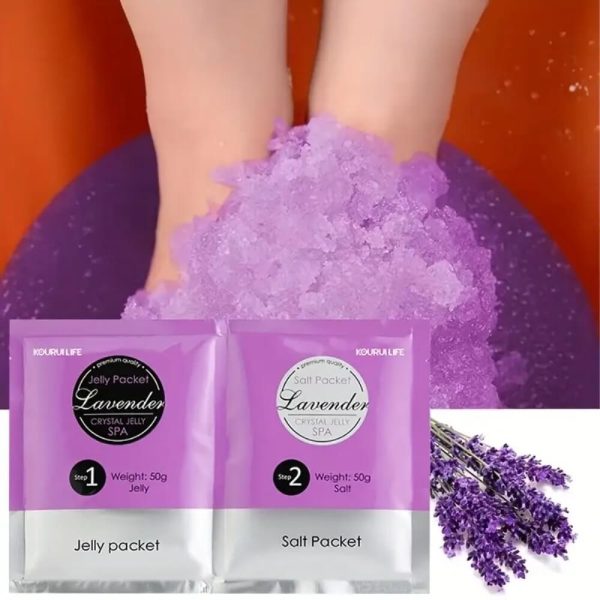 Crystal Jelly Spa Jelly Packet & Salt Packet Calming Lavender