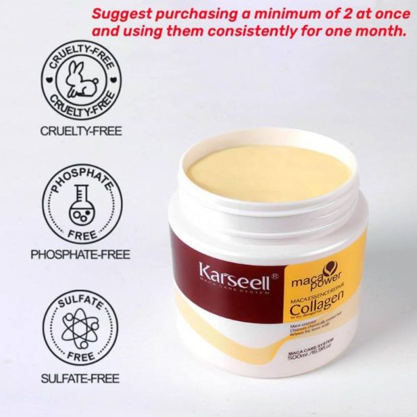 Karseell Collagen Deep Repair Conditioning Argan Oil Collagen Hair Mask 500ml 04 Karseell Collagen Deep Repair Conditioning Argan Oil Collagen Hair Mask 500ml